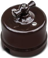 Переключатель-ретро керамика Bironi Лизетта 1-кл. проходной коричневый картинка